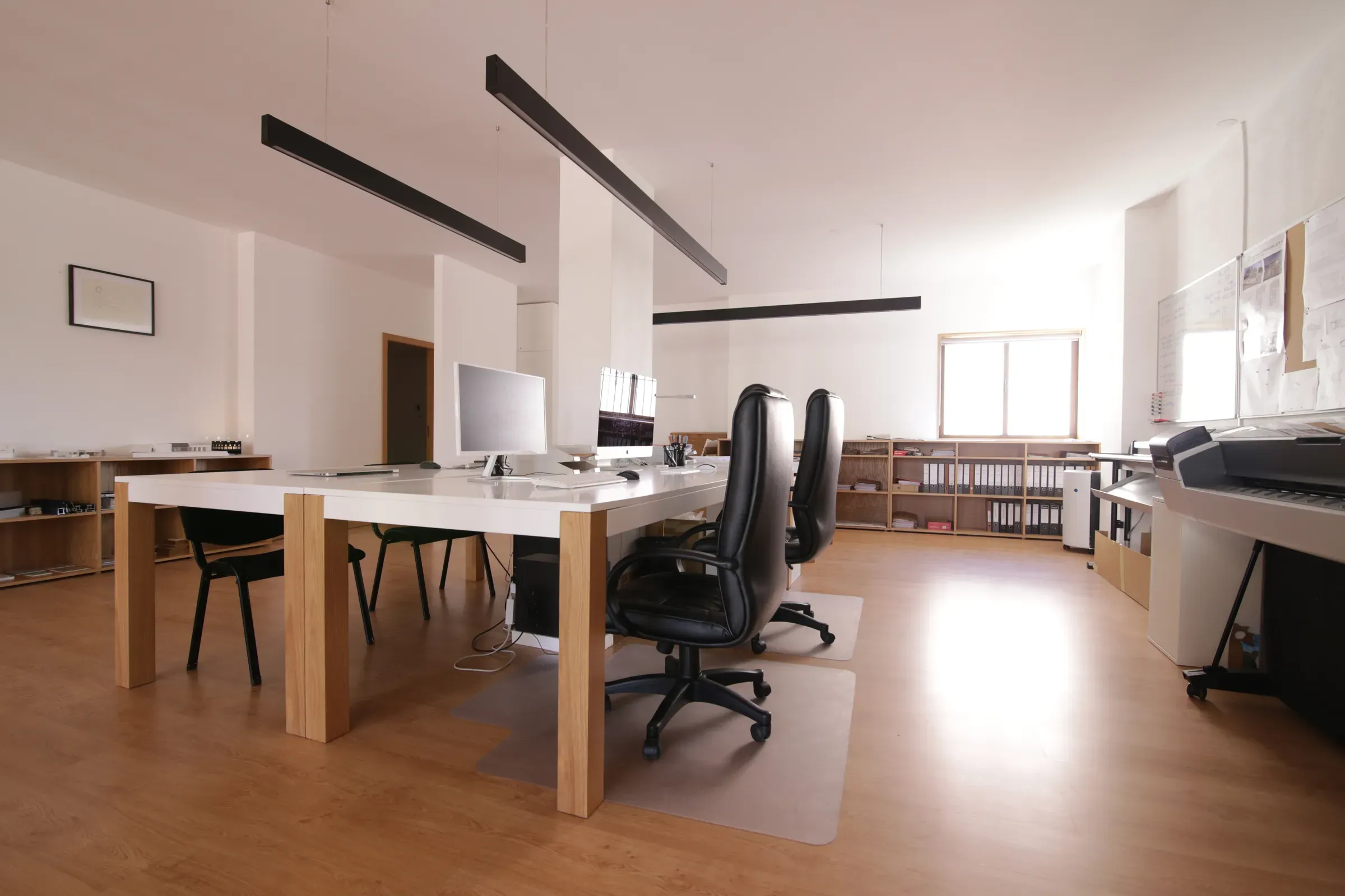 The studio space