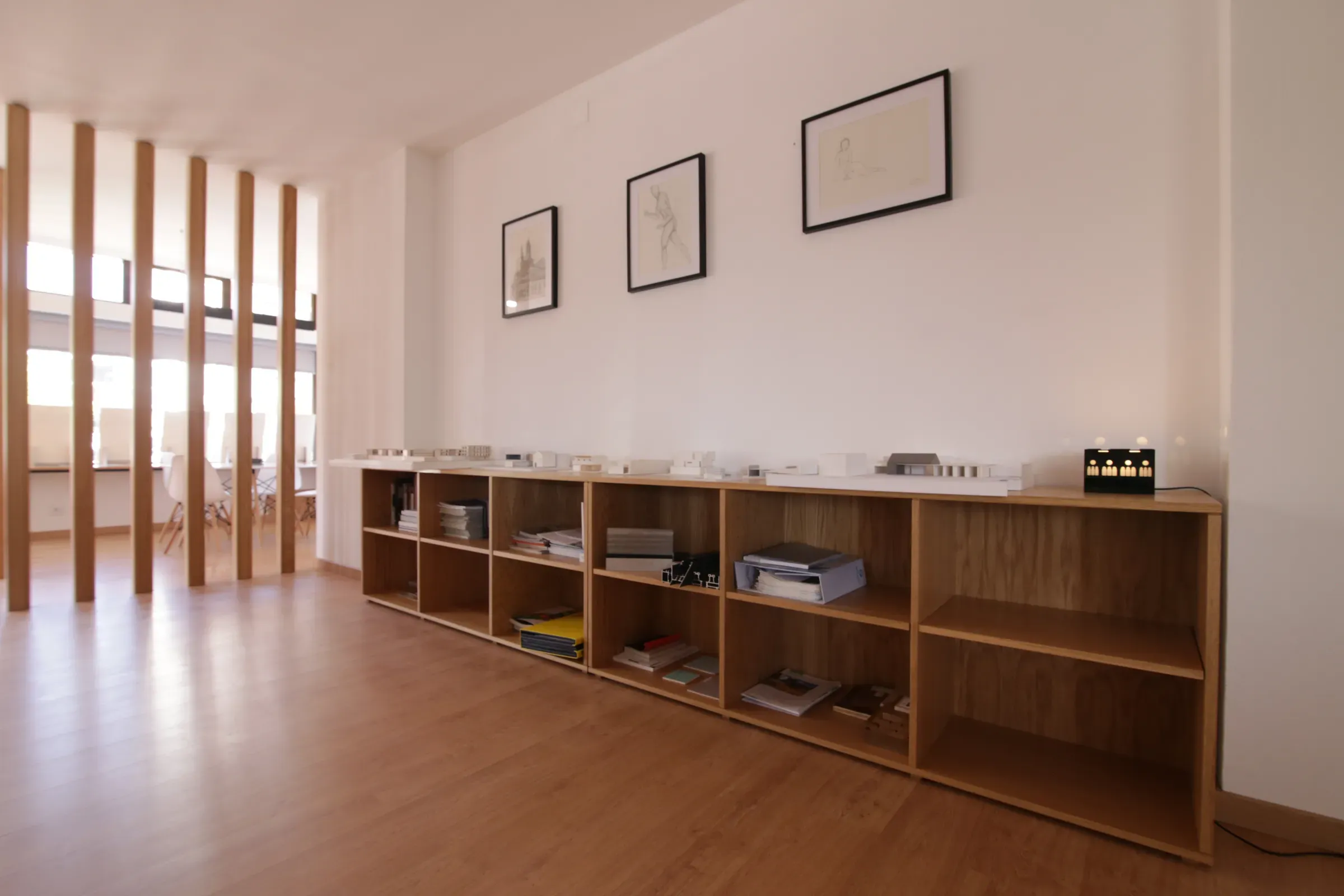 The studio space