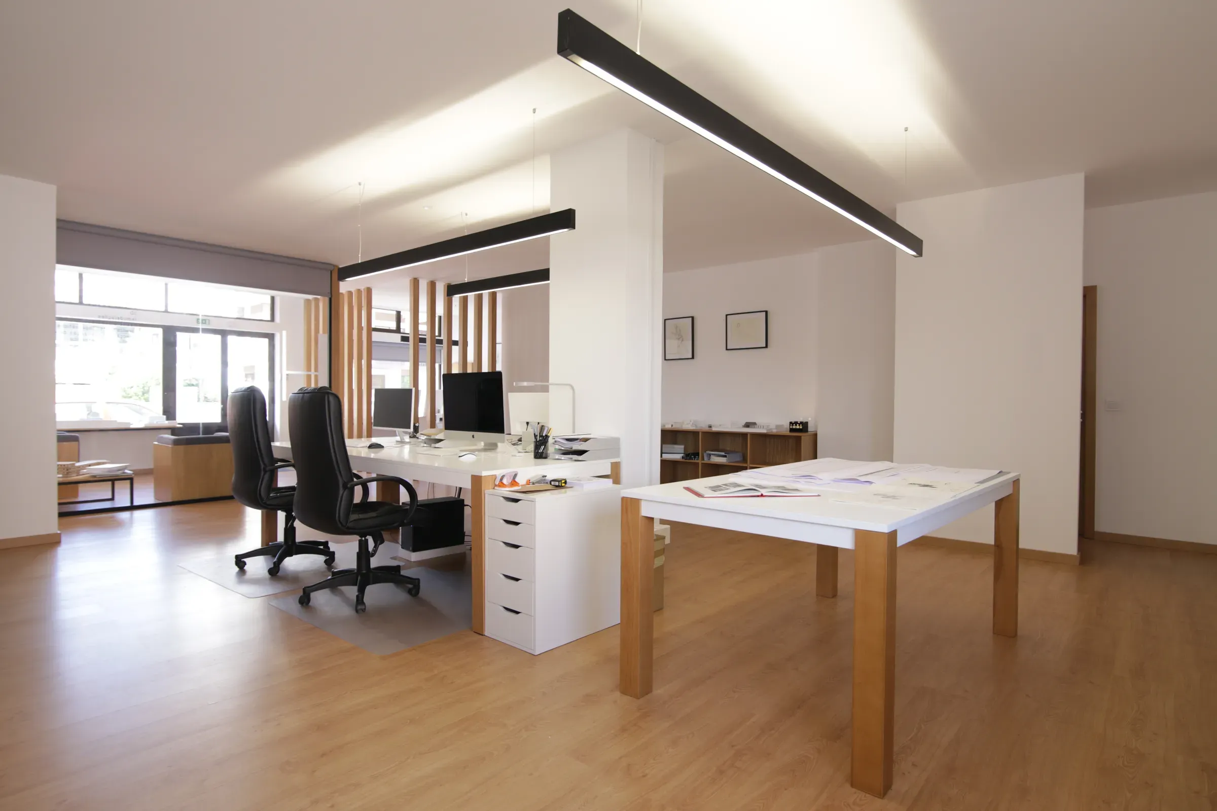 The studio space